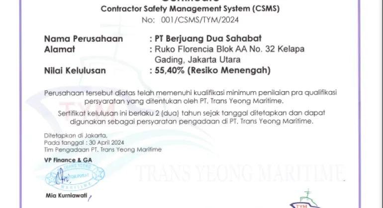 CONTRACTOR SAFETY MANAGEMENT SYSTEM (CSMS) 